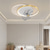 economico Ventilatore da soffitto con luci-ventilatore da soffitto con luce app&amp;amp; telecomando 50cm 3 luci dimmerabili 6 velocità del vento moderno ventilatore da soffitto per camera da letto, soggiorno, piccola stanza 110-240v