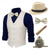 tanie Męskie kostiumy z lat 20.-Retro / vintage Ryczące 20s 1920 roku Stroje Kamizelka Kapelusz panamski Wielki Gatsby Pan Moda Strój na bal maskowy Męskie Święta Halloween Karnawał Studniówka Wieczór panieński Festiwal Dla