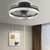 cheap Ceiling Fan Lights-Ceiling Fan with Light Circle Design App &amp; Remote Control Crystal 50cm Dimmable 6 Wind Speeds Modern Ceiling Fan for Bedroom, Living Room, Small Room 110-240V