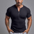cheap Men&#039;s Casual T-shirts-Men&#039;s Waffle Henley Shirt Henley Shirt Tee Top Plain Quarter Zip Street Vacation Short Sleeves Zip Up Clothing Apparel Fashion Designer Basic