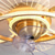 cheap Ceiling Fan Lights-Ceiling Fan with Light Dimmable Circle Design Crystal 62cm 6 Wind Speeds Modern Ceiling Fan for Bedroom, Living Room App &amp; Remote Control 110-240V
