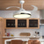 preiswerte Deckenventilator-Leuchten-Deckenventilator mit Lichtkreis-Design-App&amp;amp; Fernbedienung 108 cm dimmbar 6 Windgeschwindigkeiten moderner Deckenventilator für Schlafzimmer, Wohnzimmer, kleines Zimmer 220–240 V