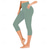 cheap Yoga Leggings &amp; Tights-Women&#039;s Capri Leggings Side Pockets Tummy Control Butt Lift High Waist Yoga Fitness Gym Workout Bottoms Black White Burgundy Spandex Sports Activewear High Elasticity Skinny