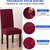 preiswerte Esszimmerstuhl-Abdeckung-Stuhlhusse für Esszimmerstühle, burgunderfarben, Stretch-Stuhlsitzbezug, elastischer Stuhlschutz für Esszimmer, Party, Hotel, Hochzeit, weich, waschbar