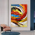 cheap Abstract Paintings-Oil Painting 100% Handmade Hand Painted Wall Art On Canvas Abstract Knife Painting Landscape Yellow Red For Home Decoration Decor Rolled Canvas No Frame Unstretched