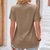 cheap Plain tee-T shirt Tee Women&#039;s Wine Red Black White Solid / Plain Color Pleated Daily Basic Neon &amp; Bright V Neck S