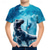 billige Guttens 3D Dyr-Barn Gutt T skjorte T-skjorte Grafisk Dinosaur Astronaut Kortermet Crewneck Barn Topp utendørs 3D-utskrift Sport Mote Kul Sommer Svart 3-12 år