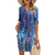 cheap Print Dresses-Women‘s Casual Dress Ethnic Dress Shift Dress Midi Dress Leopard Black White Half Sleeve Floral Print Summer Spring V Neck Basic Daily Vacation Weekend 2023 S M L XL XXL 3XL