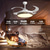 preiswerte Deckenventilator-Leuchten-Deckenventilator mit Lichtkreis-Design-App&amp;amp; Fernbedienung 108 cm dimmbar 6 Windgeschwindigkeiten moderner Deckenventilator für Schlafzimmer, Wohnzimmer, kleines Zimmer 220–240 V