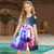 preiswerte 3D Einhorn Kleid-kinderkleidung Mädchen Kleid Graphic Tier Einhorn Kurzarm Outdoor Casual Ausgehöhlt Modisch Kuschelig Täglich Polyester Übers Knie Casual kleid A Linie Kleid Sommer Frühling 3-12 Jahre Mehrfarbig