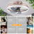 cheap Ceiling Fan Lights-Ceiling Fan with Light Circle Design App &amp; Remote Control Crystal 50cm Dimmable 6 Wind Speeds Modern Ceiling Fan for Bedroom, Living Room, Small Room 110-240V