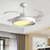 preiswerte Deckenventilator-Leuchten-Deckenventilator mit Lichtkreis-Design-App&amp;amp; Fernbedienung 108 cm dimmbar 6 Windgeschwindigkeiten moderner Deckenventilator für Schlafzimmer, Wohnzimmer, kleines Zimmer 220–240 V
