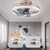 cheap Ceiling Fan Lights-Ceiling Fan with Light Circle Design App &amp; Remote Control Crystal 50cm Dimmable 6 Wind Speeds Modern Ceiling Fan for Bedroom, Living Room, Small Room 110-240V