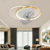 economico Ventilatore da soffitto con luci-ventilatore da soffitto con luce app&amp;amp; telecomando 50cm 3 luci dimmerabili 6 velocità del vento moderno ventilatore da soffitto per camera da letto, soggiorno, piccola stanza 110-240v