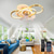 cheap Ceiling Fan Lights-Ceiling Fan with Light Dimmable Circle Design Crystal 62cm 6 Wind Speeds Modern Ceiling Fan for Bedroom, Living Room App &amp; Remote Control 110-240V