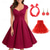 cheap Outfits-Retro Vintage 1950s Rockabilly A-Line Dress Flare Dress Christmas Party Dress Polka Dot Women&#039;s Party / Evening Masquerade Bachelorette Party Adults&#039; Dress Earrings Headwear Spring &amp; Summer