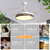 preiswerte Deckenventilator-Leuchten-Deckenventilator mit Lichtkreis-Design-App&amp;amp; Fernbedienung 108 cm dimmbar 6 Windgeschwindigkeiten moderner Deckenventilator für Schlafzimmer, Wohnzimmer, kleines Zimmer 220–240 V