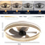 preiswerte Deckenventilator-Leuchten-50 cm LED-Deckenventilator Licht Deckenventilator Metall lackiert moderne 220-240V