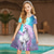 preiswerte 3D Einhorn Kleid-kinderkleidung Mädchen Kleid Graphic Tier Einhorn Kurzarm Outdoor Casual Ausgehöhlt Modisch Kuschelig Täglich Polyester Übers Knie Casual kleid A Linie Kleid Sommer Frühling 3-12 Jahre Mehrfarbig
