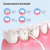 abordables Brosse à Dents Électronique-hydropulseur sans fil dentaire irrigateur oral hydropulseur portable pour les dents avec réservoir amovible de 220 ml rechargeable ipx7 étanche à l'eau nettoyant pour dents avec 3 modes 4 conseils pour les voyages en famille