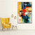 cheap Abstract Paintings-Oil Painting 100% Handmade Hand Painted Wall Art On Canvas Abstract Knife Painting Landscape Yellow Red For Home Decoration Decor Rolled Canvas No Frame Unstretched