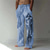 cheap Printed Pants-Men&#039;s Trousers Summer Pants Beach Pants Drawstring Elastic Waist 3D Print Skull Graphic Prints Comfort Casual Daily Holiday Streetwear Hawaiian Blue Green