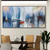 cheap Abstract Paintings-Handmade Oil Painting Canvas Wall Art Decoration Abstract  Seascape Painting Color Sailboat for Home Decor Rolled Frameless Unstretched Painting