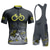 billige Klærsett for menn-Herre Sykkeljersey med bib-shorts Kortermet Fjellsykling Veisykling Sommer Gul Oransje Mørkeblå Grafisk Geometrisk Morsom Sykkel 3D Pute Hurtigtørkende Tilbake Lomme Fukttransport Pustende Spandex