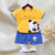 cheap Sets-2 Pieces Toddler Boys T-shirt &amp; Shorts Outfit Animal Cartoon Bear Short Sleeve Cotton Set Outdoor Neutral Daily Basic Summer Spring 3-7 Years Short set 30-RABBIT rabbit. Short set 35-Happy Niu Niu