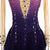 cheap Figure Skating Dresses-Figure Skating Dress Women's Girls' Ice Skating Dress Burgundy Royal Blue Light Purple Thumbhole Open Back Spandex High Elasticity Training Competition Skating Wear Crystal / Rhinestone Long Sleeve