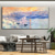 cheap Landscape Paintings-Pure Hand painted Sunset Sea Sky Ocean Beach Landscape Colorful Abstract Wall Art Extra Large Panoramic Oil Painting On Canvas