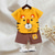 cheap Sets-2 Pieces Toddler Boys T-shirt &amp; Shorts Outfit Animal Cartoon Bear Short Sleeve Cotton Set Outdoor Neutral Daily Basic Summer Spring 3-7 Years Short set 30-RABBIT rabbit. Short set 35-Happy Niu Niu