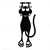 abordables Serre-livres et marque-pages-1 pièces signe d&#039;enveloppe de signet en plastique de chat noir évider mini signets d&#039;animaux 3d, cadeau de retour à l&#039;école