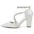 billige Semi-formell-kvinners brudesko pumps elegant luksuriøs bryllupsfest brude brudepike sko hvitvin svart flerfarget kjole sko rhinestone chunky hæl spiss sexy sateng ankelreim sko