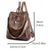 cheap Fashion Backpacks-Women&#039;s Leather Multi-Function Backpack - Large Capacity, Anti-Theft Back to School Bag in Brown and Black