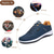 preiswerte Lässige Schnürschuhe-Marineblaue Freizeit-Sport-Sneaker für Herren | leichte Sportschuhe mit Schnürung und bequemer Sohle | perfekt zum Laufen, Gehen und für den Alltag