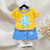 cheap Sets-2 Pieces Toddler Boys T-shirt &amp; Shorts Outfit Animal Cartoon Bear Short Sleeve Cotton Set Outdoor Neutral Daily Basic Summer Spring 3-7 Years Short set 30-RABBIT rabbit. Short set 35-Happy Niu Niu