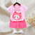 cheap Sets-2 Pieces Toddler Boys T-shirt &amp; Shorts Outfit Animal Cartoon Bear Short Sleeve Cotton Set Outdoor Neutral Daily Basic Summer Spring 3-7 Years Short set 30-RABBIT rabbit. Short set 35-Happy Niu Niu