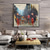 cheap Landscape Paintings-Handmade Hand Painted Oil Painting Wall Rainy Days Painting Original Rain Urban Art Umbrella Art Oil Paintings Abstract Artwork Decor Rolled Canvas No Frame Unstretched