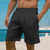 cheap Holiday-Men&#039;s Shorts Linen Shorts Summer Shorts Beach Shorts Button Pocket Straight Leg Plain Comfort Breathable Short Casual Daily Holiday Linen / Cotton Blend Fashion Black White