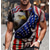 billige T-shirt med tryk til mænd-Herre T-shirt Grafisk Verdenskort Muskel Rund hals Tøj 3D-udskrivning udendørs Daglig Kortærmet Trykt mønster Årgang Mode Designer