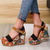 voordelige Vakantiesandalen-Dames boho bloemen wedge sandalen – open teen platform design met verstelbare bandjes voor casual zomeroutfits