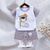 cheap Sets-2 Pieces Toddler Boys T-shirt &amp; Shorts Outfit Animal Cartoon Bear Short Sleeve Cotton Set Outdoor Neutral Daily Basic Summer Spring 3-7 Years Short set 30-RABBIT rabbit. Short set 35-Happy Niu Niu