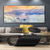 cheap Landscape Paintings-Pure Hand painted Sunset Sea Sky Ocean Beach Landscape Colorful Abstract Wall Art Extra Large Panoramic Oil Painting On Canvas