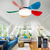 economico Ventilatore da soffitto con luci-Ventilatori A Soffitto A Led Dimmerabili Con Telecomando 82cm Lampada Da Soffitto A Incasso Con Paralume In Acrilico Lampadario Camera Da Letto Soggiorno