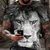 billige T-skjorter med 3D-trykk til herrer-Herre T skjorte Grafisk Dyr Løve Crew-hals Klær 3D-utskrift utendørs Daglig Kortermet Trykt mønster Årgang Mote Designer