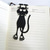 abordables Serre-livres et marque-pages-1 pièces signe d&#039;enveloppe de signet en plastique de chat noir évider mini signets d&#039;animaux 3d, cadeau de retour à l&#039;école