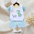 cheap Sets-2 Pieces Toddler Boys T-shirt &amp; Shorts Outfit Animal Cartoon Bear Short Sleeve Cotton Set Outdoor Neutral Daily Basic Summer Spring 3-7 Years Short set 30-RABBIT rabbit. Short set 35-Happy Niu Niu