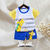 cheap Sets-2 Pieces Toddler Boys T-shirt &amp; Shorts Outfit Animal Cartoon Bear Short Sleeve Cotton Set Outdoor Neutral Daily Basic Summer Spring 3-7 Years Short set 30-RABBIT rabbit. Short set 35-Happy Niu Niu