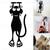 abordables Serre-livres et marque-pages-1 pièces signe d&#039;enveloppe de signet en plastique de chat noir évider mini signets d&#039;animaux 3d, cadeau de retour à l&#039;école